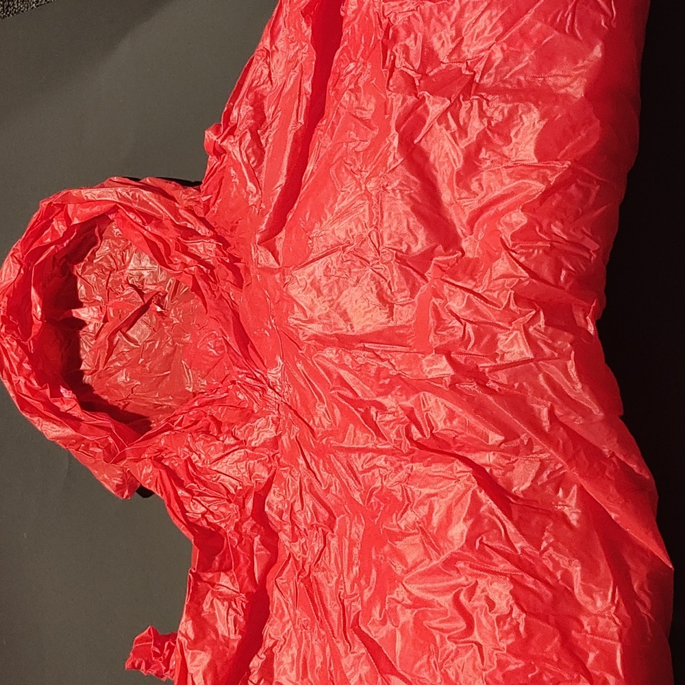 Red rain poncho OS